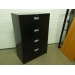 HON Black 4 Drawer Lateral File Cabinet, Locking w Key